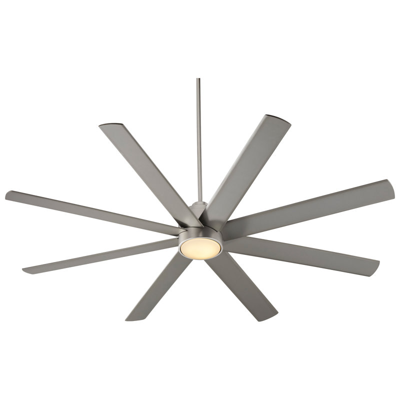 Gary-Brian 70'' Ceiling Fan with Light Kit, Satin Nickel