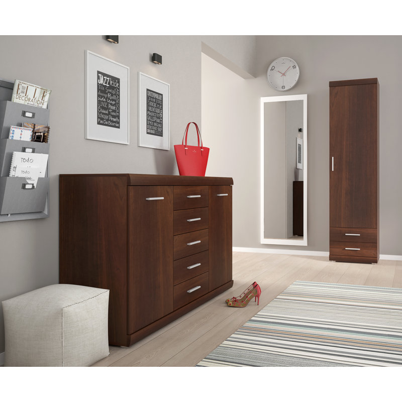Abbeville 1 Door Wardrobe with two pull-out drawers