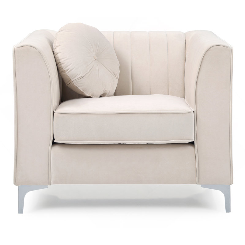 Fauteuil contemporain incliné ivoire, Ivoire ivoire