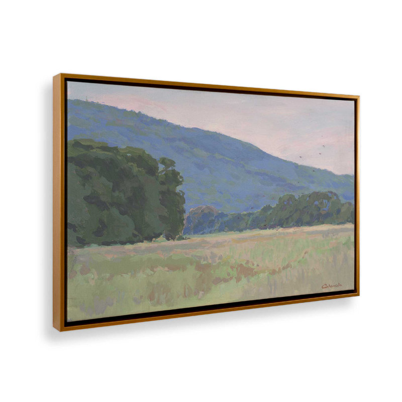 «Connecticut Valley Mountain Range» par Stephen Calcasola, reproduction d'art sur toile, H 12 po x l 16 po, Doré