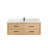 Cristo 55'' Wall Mounted Single Bathroom Vanity with Quartz Top-1010245617