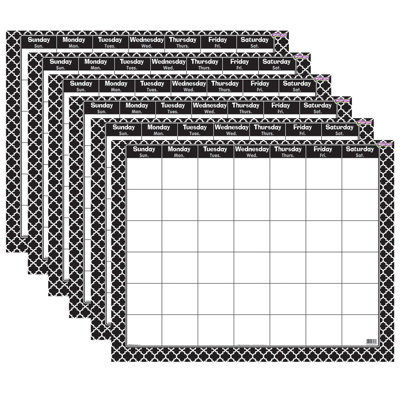 Trend Moroccan Black Wipe off Calendar