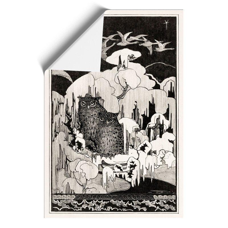 Owls at Winter by Theo van Hoytema - Frameless Print, 42cm H x 30cm W x 0.1cm D