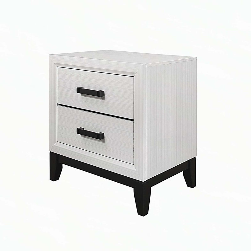 Mirage White Nightstand, White