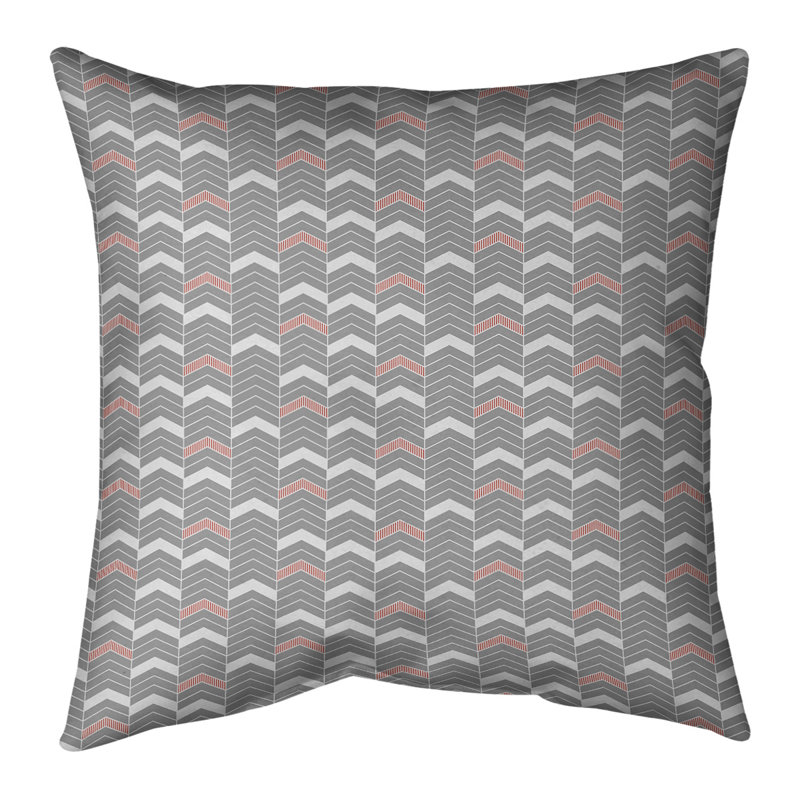 Housse de coussin Rhonda, 14 po x 14 po, Rouge, Polyester sergé