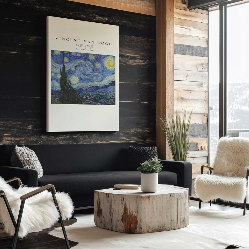 Van Gogh's The Starry Night v2, Toile tendue, H 18 po x l 12 po