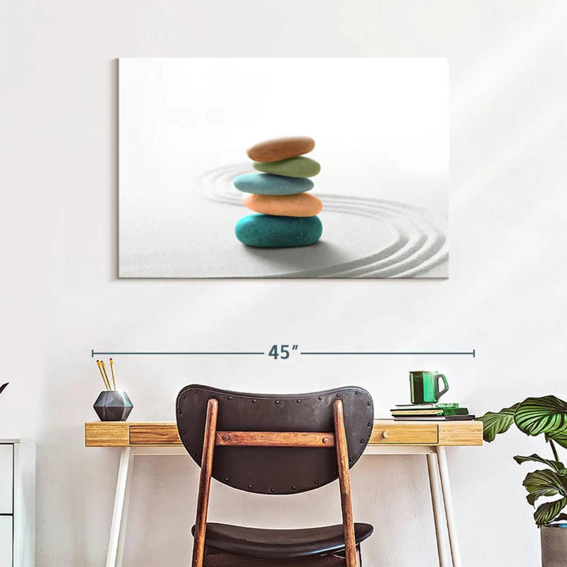 Kerrick pierres zen colorées, H 26 po x l 39 po