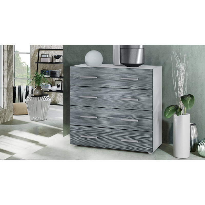 Kortright 4 - Drawer Chest of Drawers, Avola Anthracite