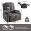 Fauteuil à bascule de massage pour fauteuil inclinable pour adultes surdimensionné avec 2 porte-gobelets, port de charge USB doux avec massage manuel et chaleur-739657553