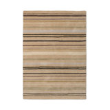 Hand Tufted Wool Striped Area Rug in Sand