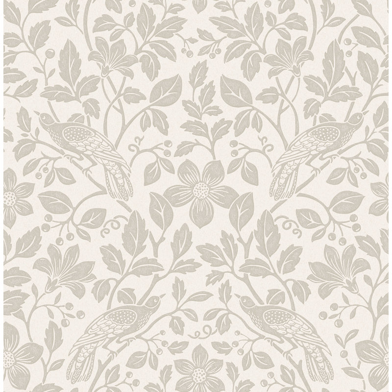 Papier peint Manjeet Bird Vine, Blanc
