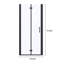 Portes de douche pliantes demi-cadre en noir mat avec verre transparent l 34 à 35 3/8 po x H 72 po