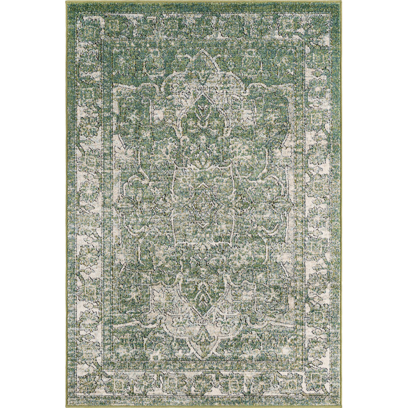 Tapis traditionnel Mekalah Moss Oriental, Rectangle 4 pi x 6 pi