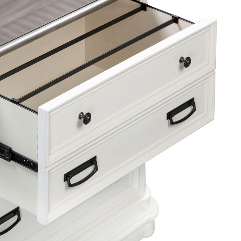 34.8'' Wide 2 -Drawer File Cabinet, White