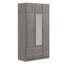 Armoire à miroir 3 portes avec 2 tiroirs et armoire supérieure
