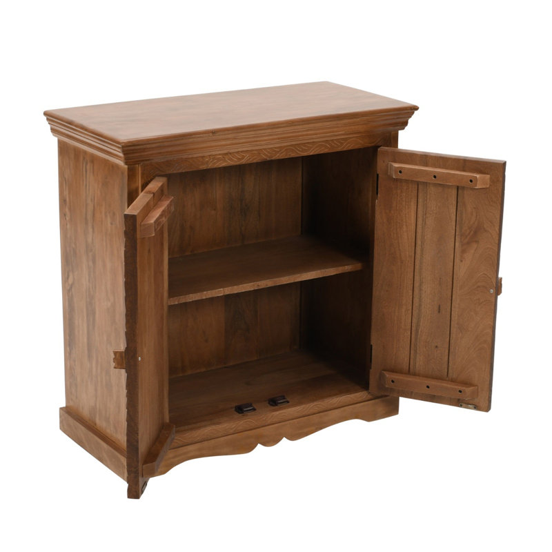 Artwork Solid Wood 2 - Door Rectangle Accent Cabinet