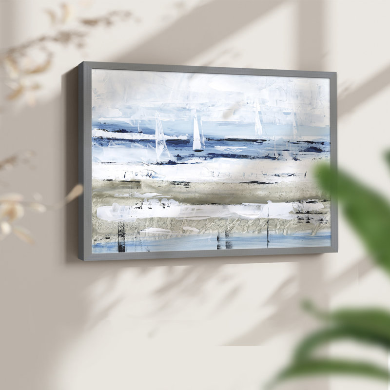 «Sea Gaze I», reproduction encadrée, H 8 po x l 10 po, Gris