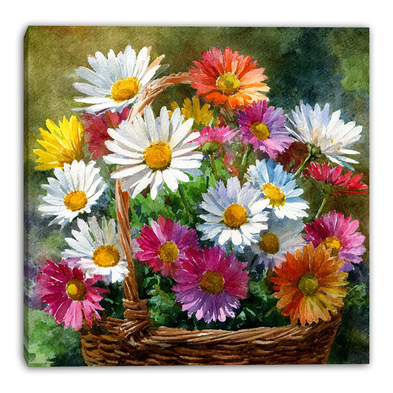 «Painterly Petal Study», art mural sur toile, L 20 po x H 20 po x P 1,5 po