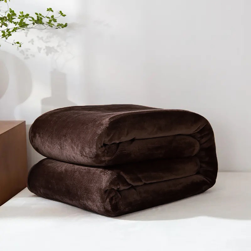 Couverture , Grand lit, Brun
