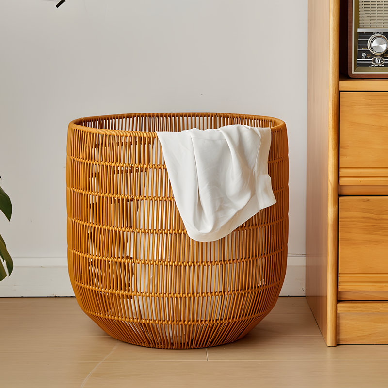 Panier à linge pour la chambre à coucher, panier à linge tissé sale avec poignées, rangement pour la salle de bain, la salle de bain, la maison, durable et élégant