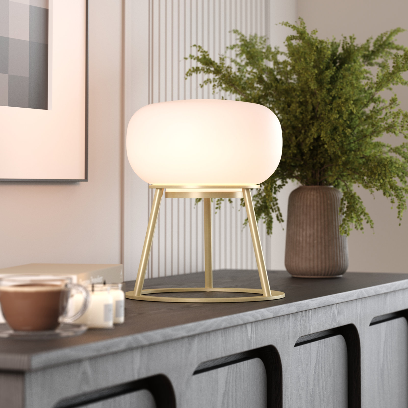 Evelvated Classics Collection Table Lamp, Brown