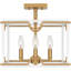 Danyail 4-Light Matte White Semi-Flush Mount Light