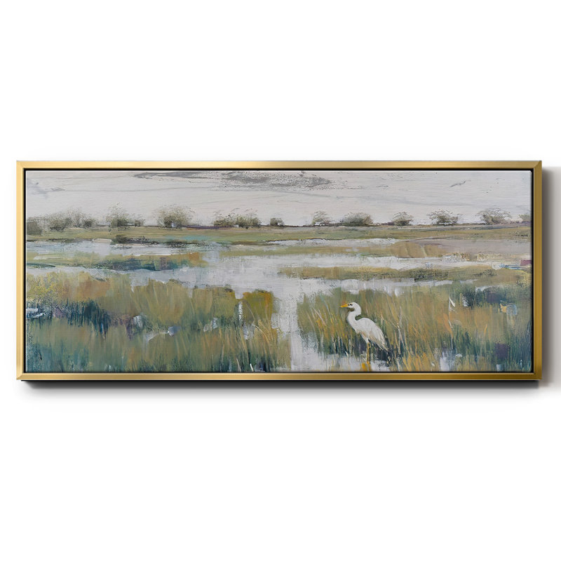 Marshland View VI - Framed Canvas, 20" H x 50" W