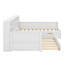 Structure de lit simple en L avec lit gigogne-604891060