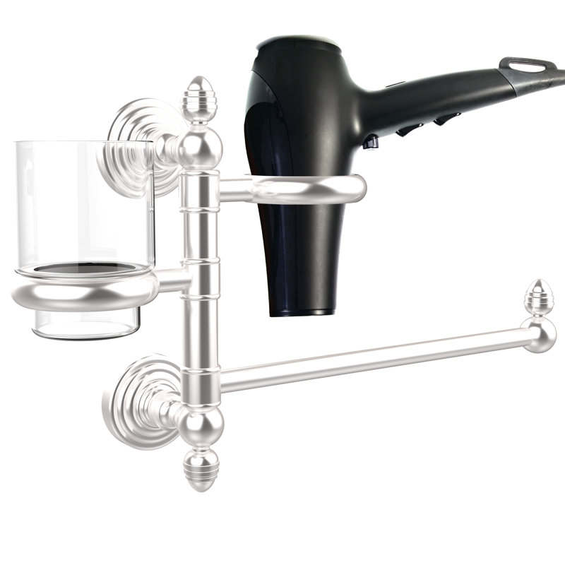 Support à cheveux et porte-gobelet Beresford, Chrome satiné