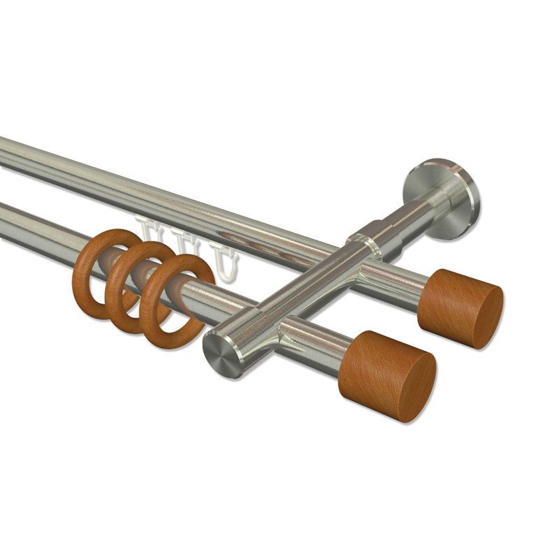 Gregorio Curtain Pole Set, 5cm H x 240cm W x 15cm D