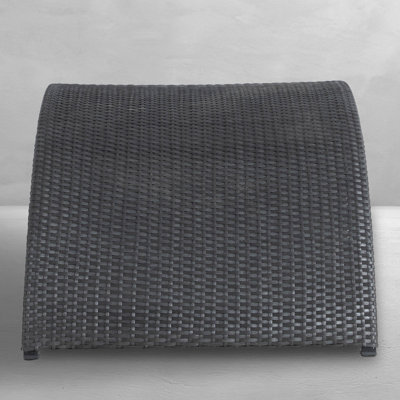 Halo Woven Ottoman - Onyx