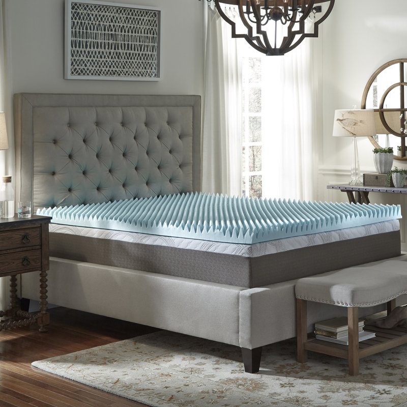 Surmatelas en mousse viscoélastique réversible 4 po - Sleep by Wayfair ™, Simple, 4"