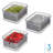 iDesign Berry Bin with Removable Colander and Lid - Set of 3, Clear/Grey