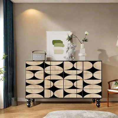 French Vintage Solid Wood Sideboard
