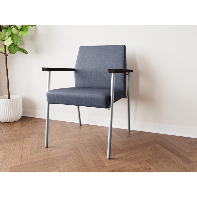 Lesro Chaise d'invité Mystic, Argent, Plot Line bleu marine