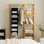 Organisateur de placard suspendu, 6 tablettes de rangement pour placard suspendu, 2 paquets, noir