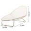 Chaise longue en rotin blanc tissé à la main / chaise longue d'extérieur