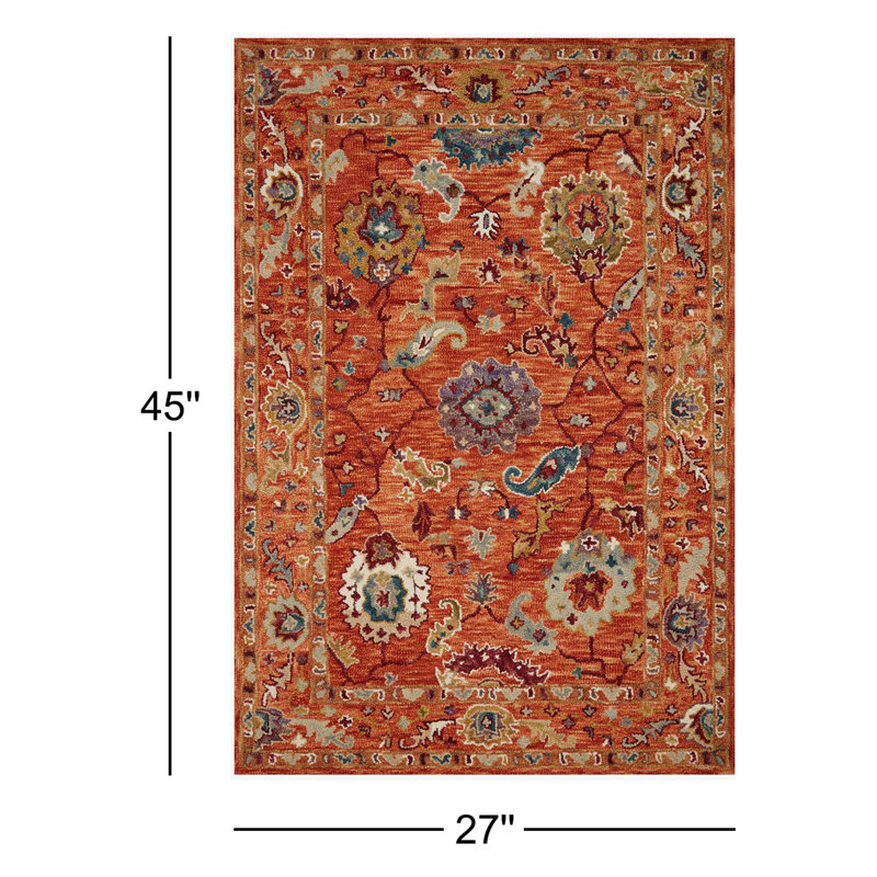 Fierros Wool Oriental Indoor Rug, Rectangle 2'3" x 3'9"