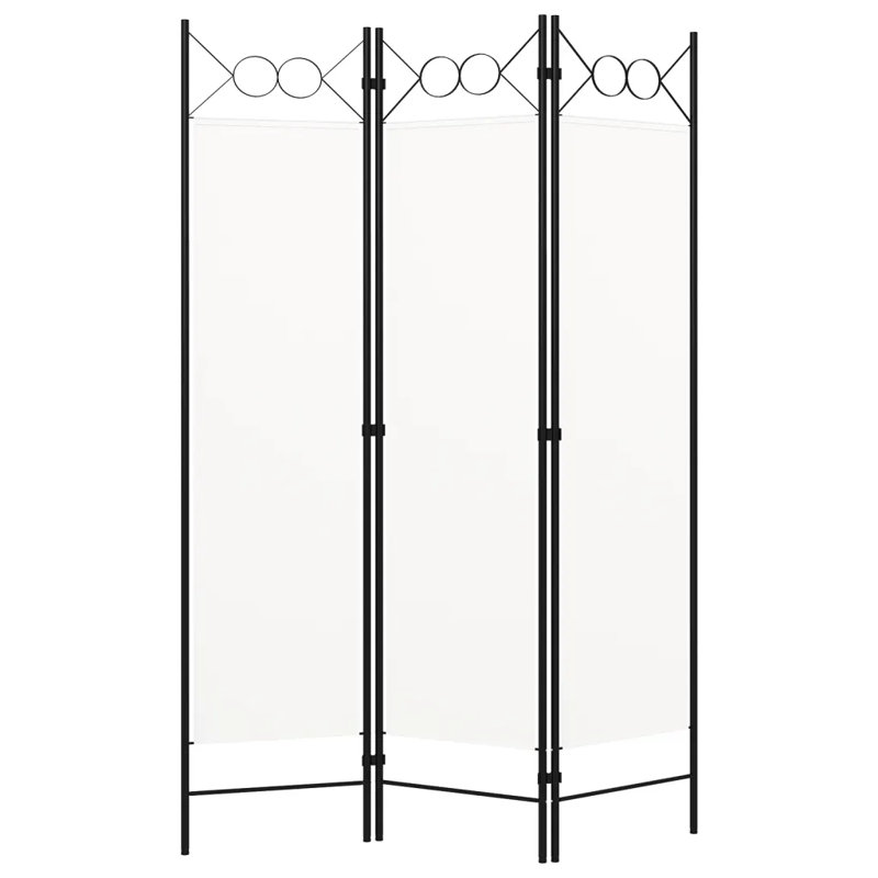 Tati 457.2cm H Folding Room Divider, 3, White