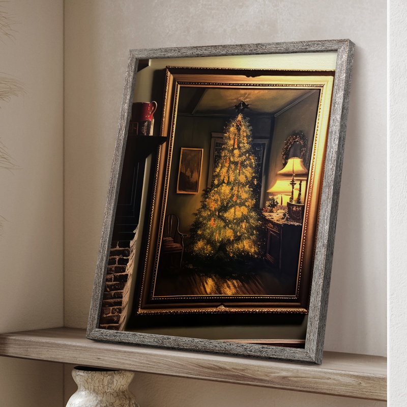«Christmas Holiday Art DCII», reproduction encadrée - bois massif, H 11 po x l 9 po