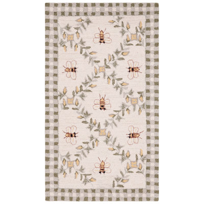 Elara Floral Handmade Wool Area Rug