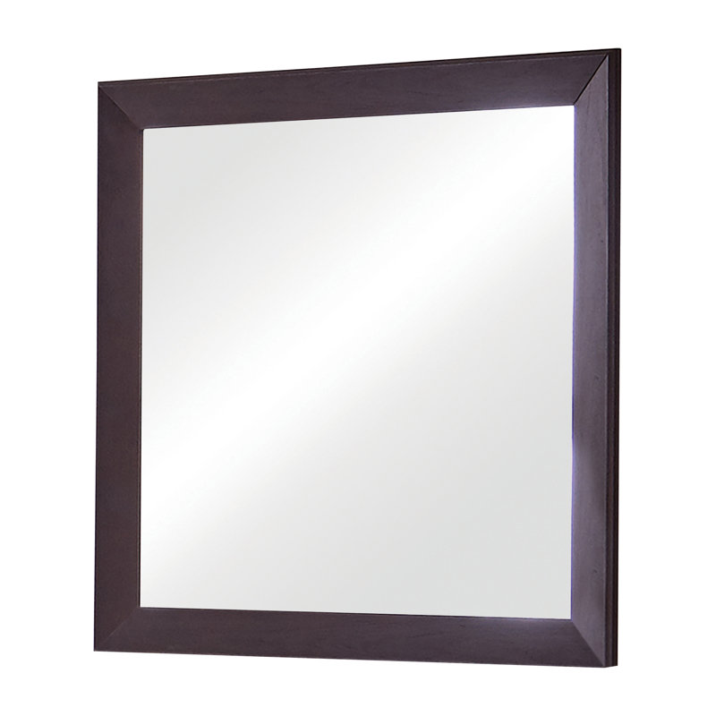 Ensemble de chambre à coucher 3 pièces avec commode et miroir Houston, Cacao foncé, Grand