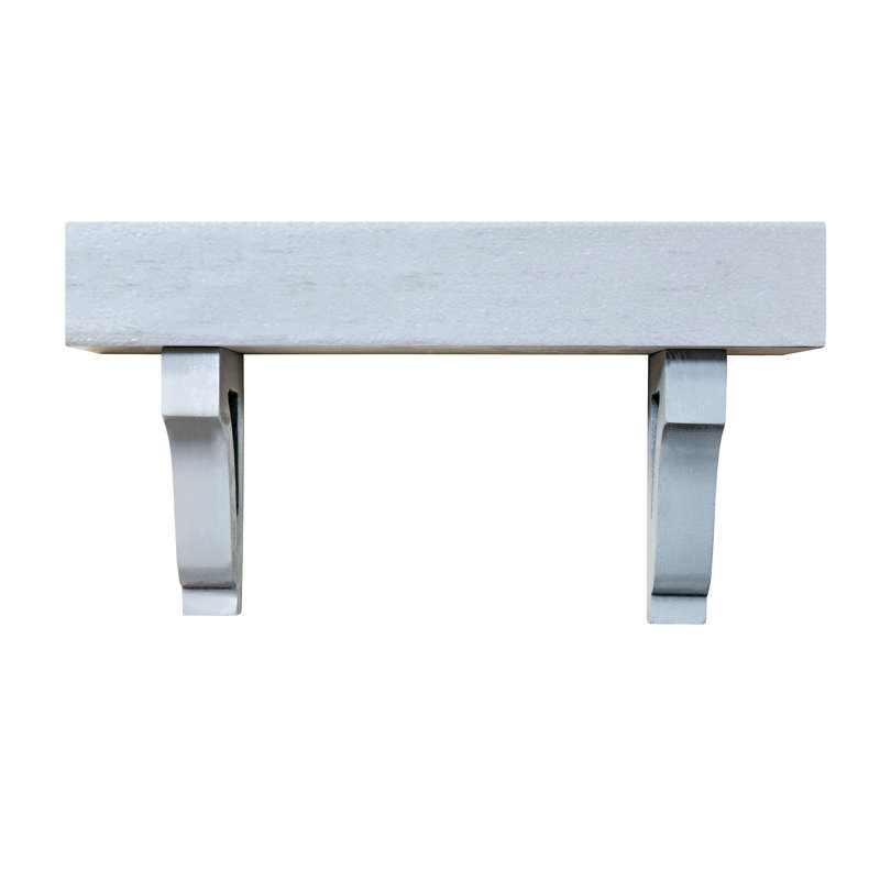 Tablettes flottantes en peuplier avec corbeaux, 15" H x 25" W x 8" D