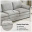 Omni 89" W x 33" D x 32.7" H Chenille Fabric 3-Seater Sofa