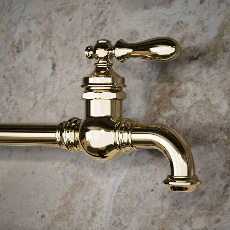 Artifacts® Single-Hole Wall-Mount Pot Filler, French Gold
