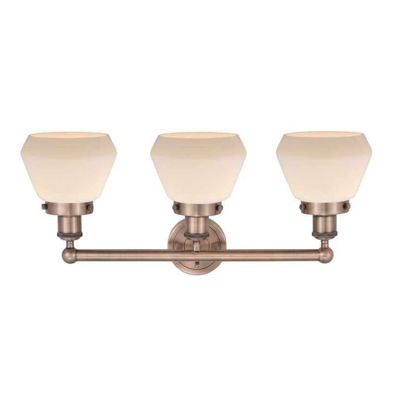 Rivka 3 - Light Dimmable Vanity Light, Matte White, Antique Copper