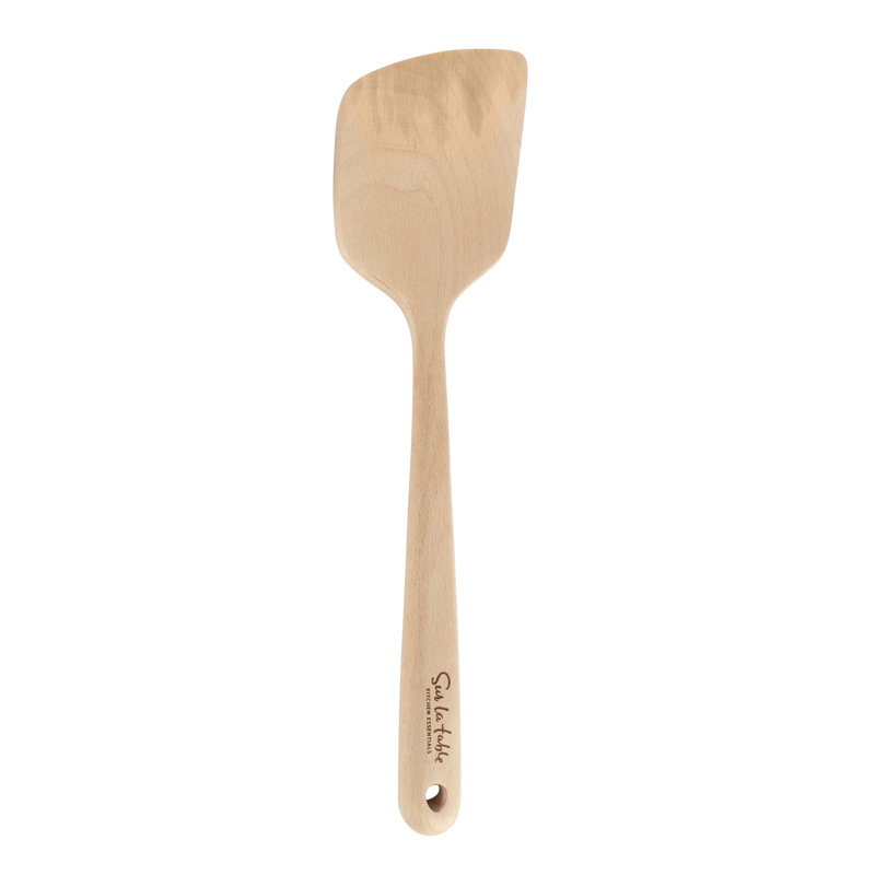 Golden Brown Beech Wood 5-Piece Cooking Utensil Set