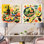 «Green and Red Avocado Elegance I», ensemble d'art mural sur toile