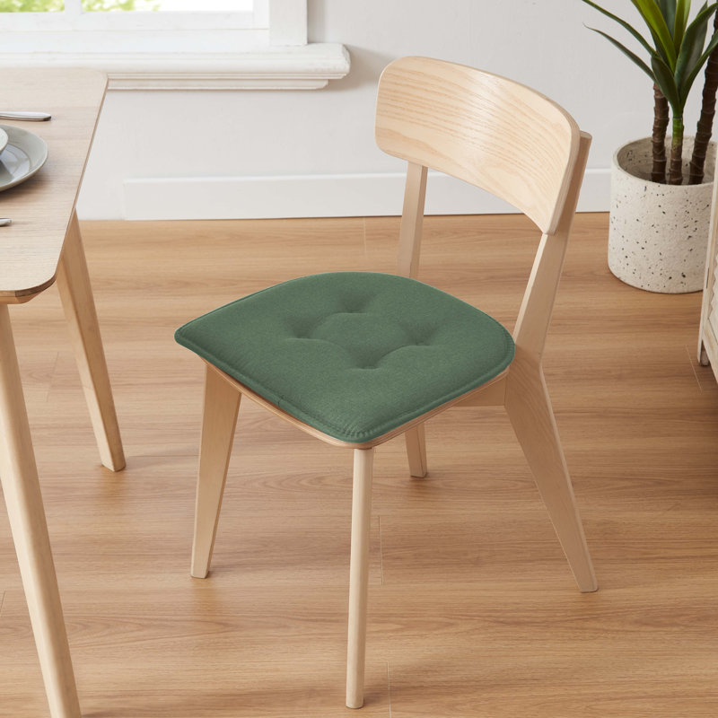 Coussin de siège en mousse à mémoire de forme en U de qualité supérieure épais et confortable Coussin de siège capitonné antidérapant Housse de siège intérieure en caoutchouc antidérapant de 17 po x 16 po pour bureau, chaises de cuisine, paquet de 6, couleur verte