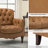 Annja 32" W Tufted Leather Armchair-79522925
